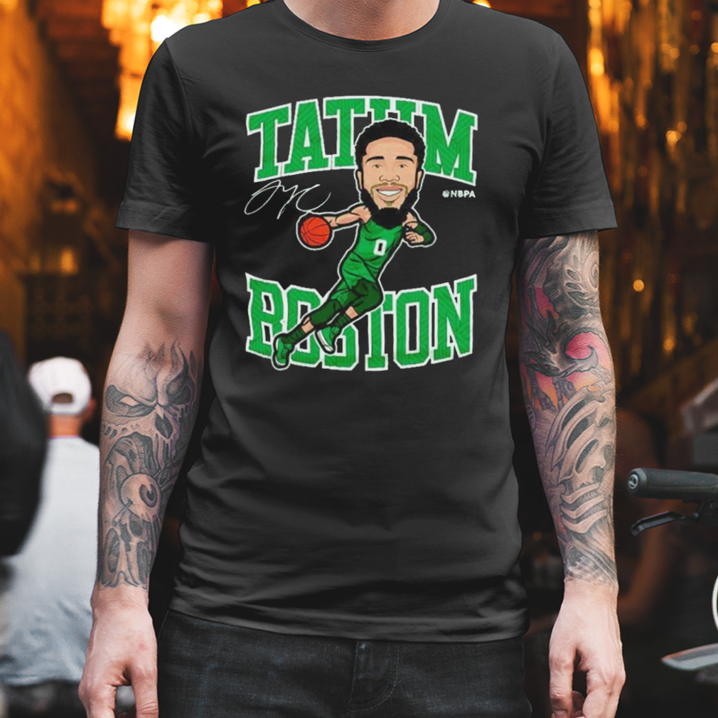 Official Jayson Tatum Boston cartoon player signature shirt