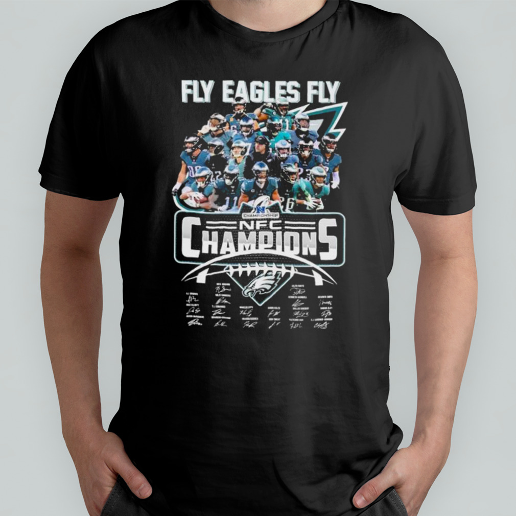 Philadelphia Eagles 2022-2023 NFC Champions Signatures Shirt