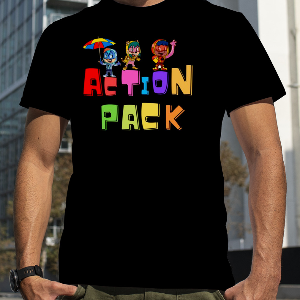 Funny Cartoon For Kids Action Pack shirt
