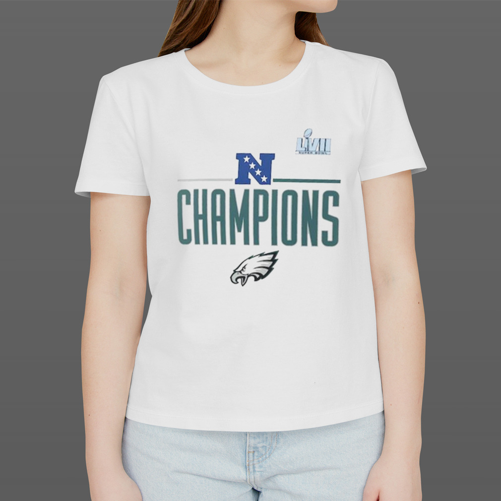 Men's Nike White Philadelphia Eagles 2022 NFC Champions Roster T-Shirt