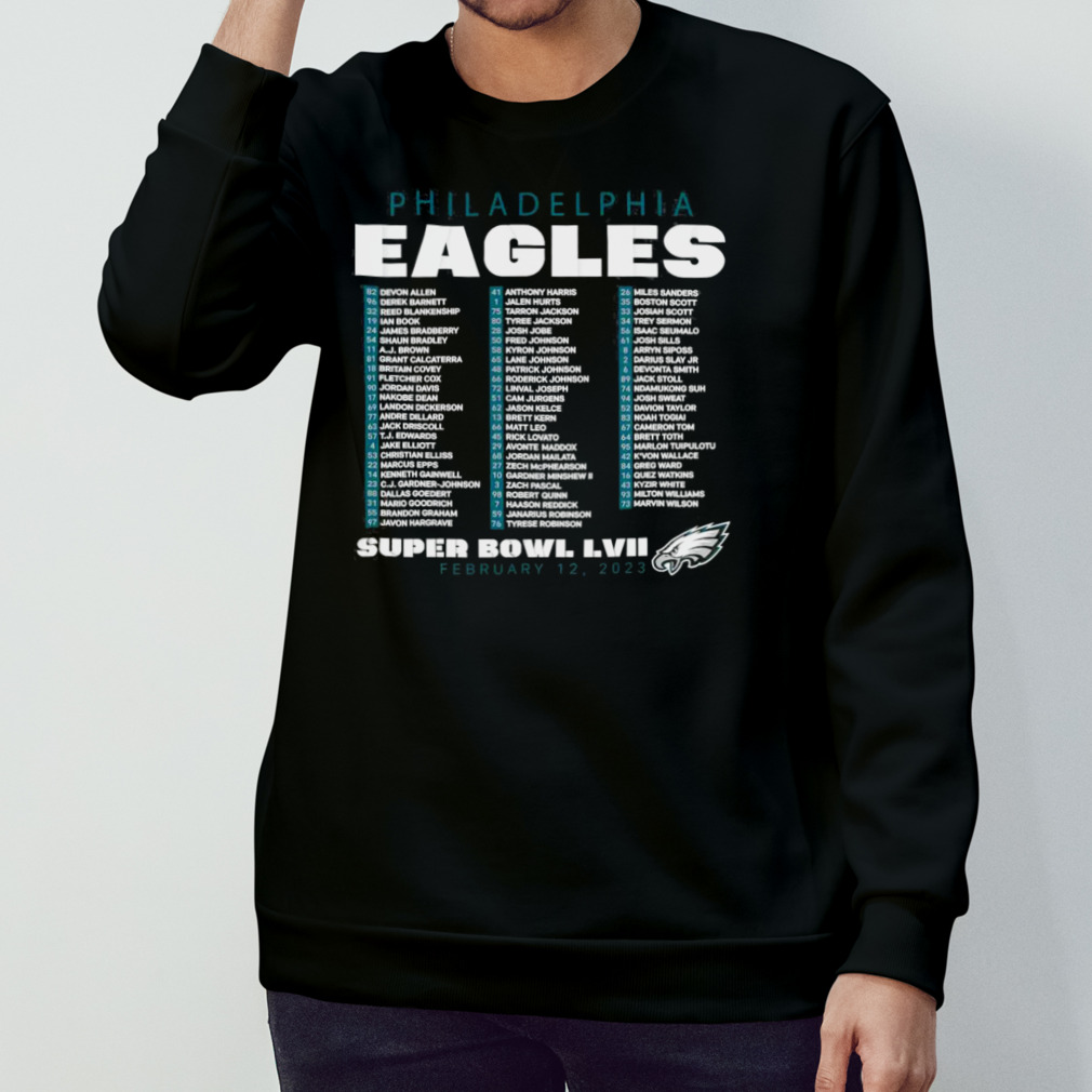 Philadelphia Eagles Super Bowl LVII Varsity Roster 2023 T-Shirt, hoodie,  longsleeve tee, sweater