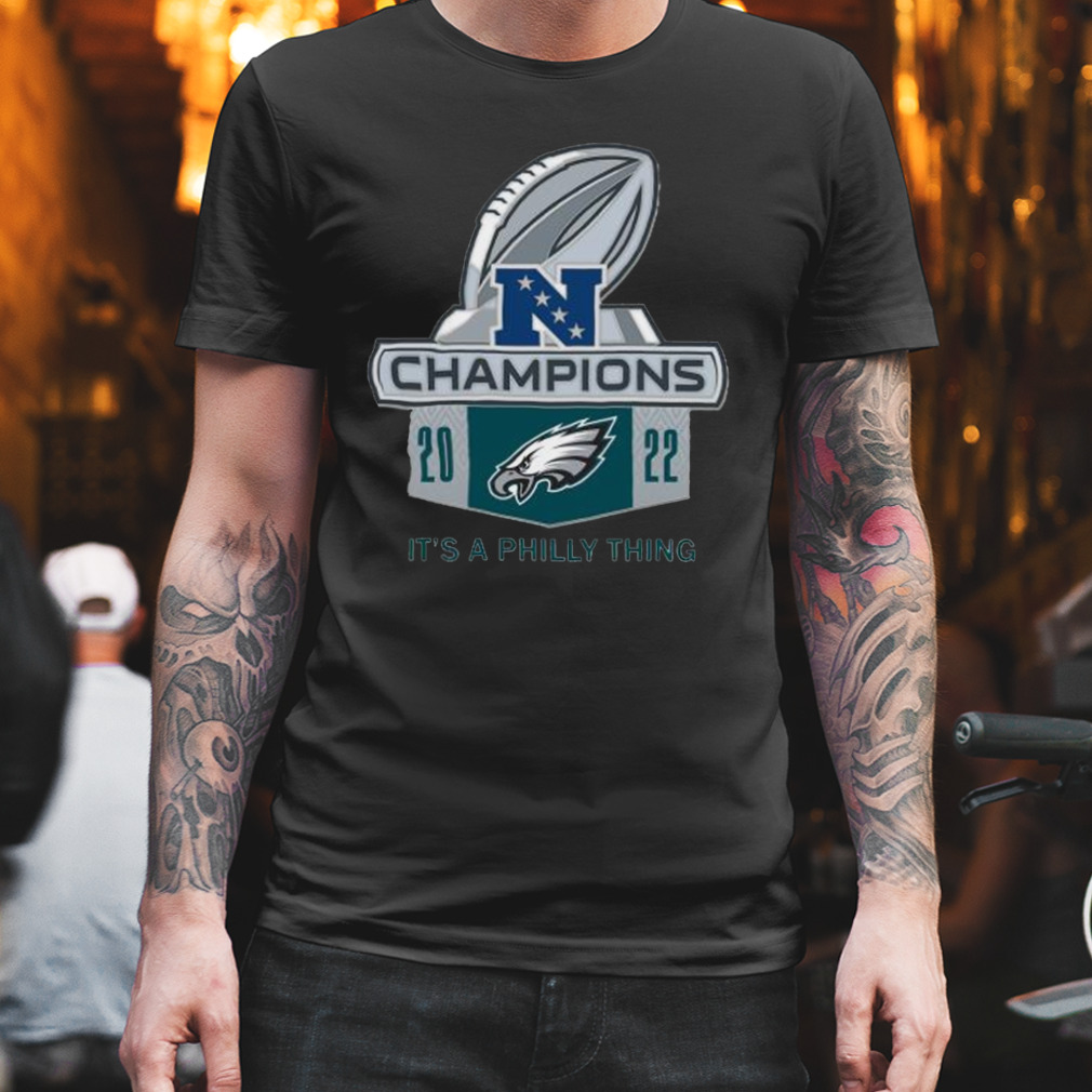 Philadelphia eagles wincraft 2022 nfc champions shirt, hoodie