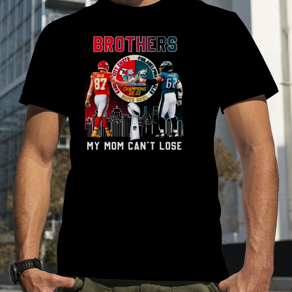 kelce brothers super bowl shirt