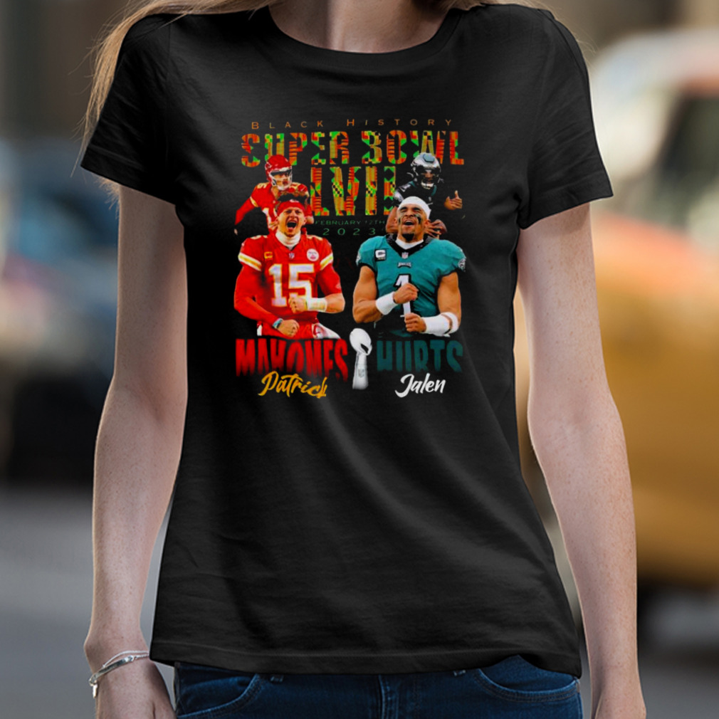 Super Bowl LVII Patrick Mahomes Vs Jalen Hurts Black History 2023 Shirt -  Teexpace