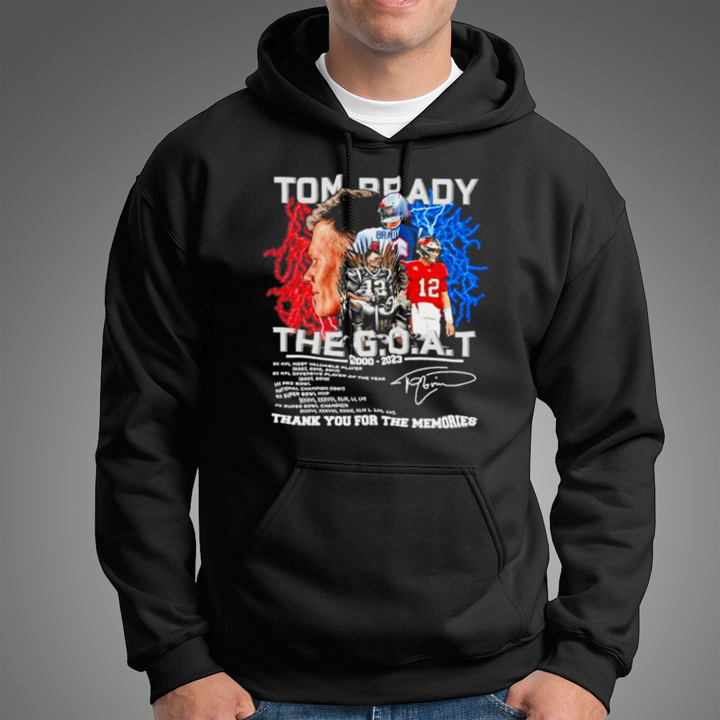 Tom Brady NFL King The GOAT 2000 2023 thank you for the memories signature  Shirt - Peanutstee