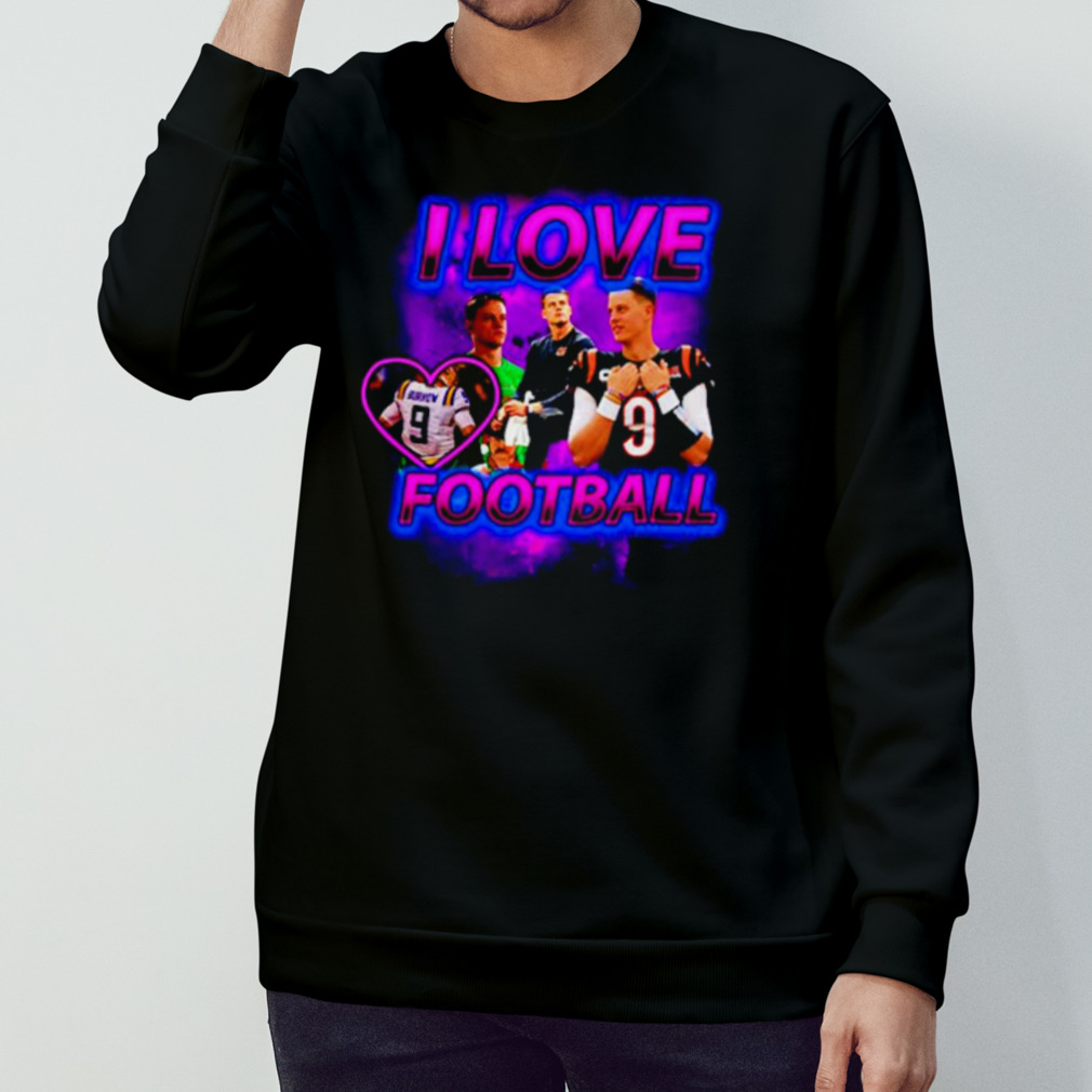 Joe Burrow I Love Football Shirt - Peanutstee