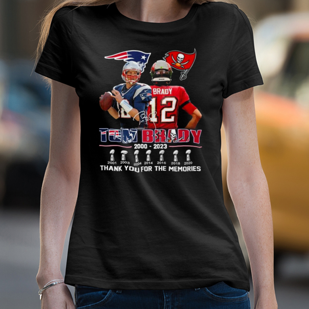 Tom Brady 2000 2023 thank you for the memories signature shirt - Design  tees 1st - Shop funny t-shirt