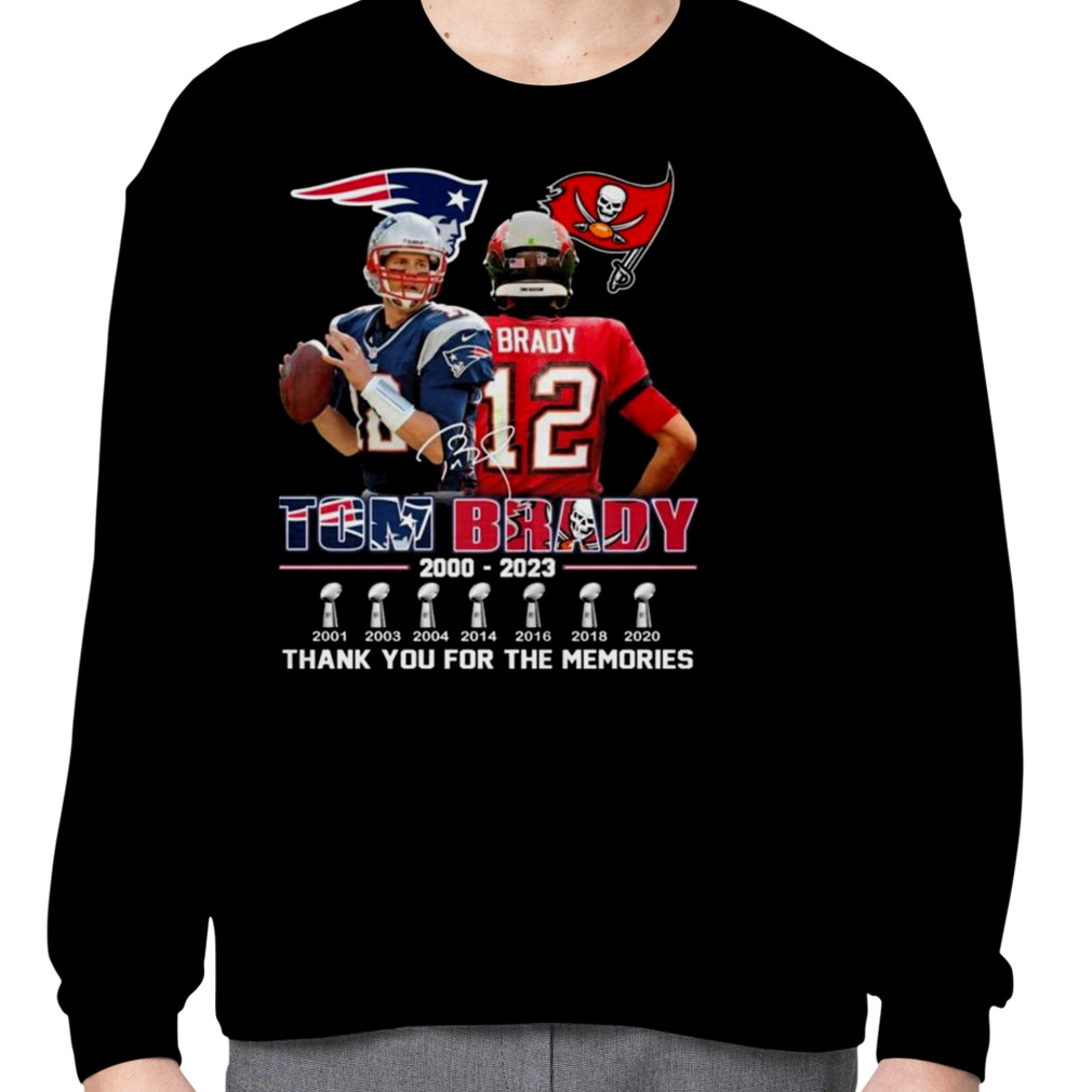 12 Tom Brady 2000 2022 Thank You For The Memories Signatures T-Shirt -  Anynee