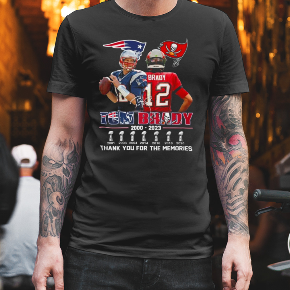 Tom Brady 2000 2023 Thank You For The Memories Shirt,, 49% OFF