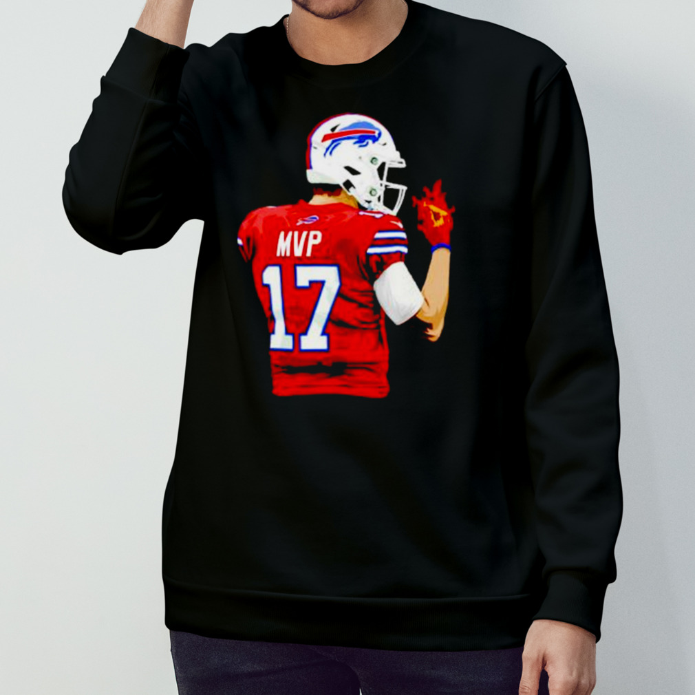 Official mvp josh allen 17 Buffalo Bills fire hand T-shirt, hoodie