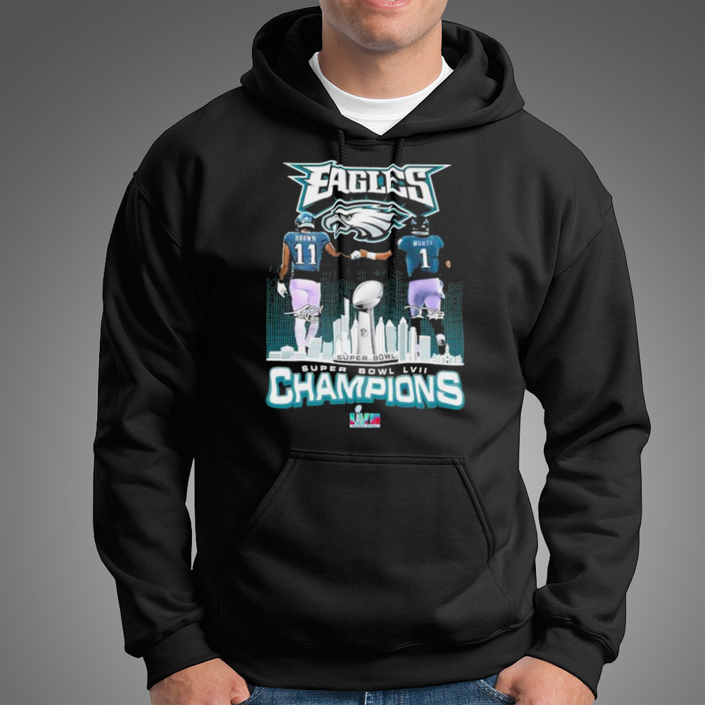 FREE shipping Jalen Hurts and A.J. Brown Super Bowl Philadelphia Eagles  Champions LIVII signature shirt, Unisex tee, hoodie, sweater, v-neck and  tank top