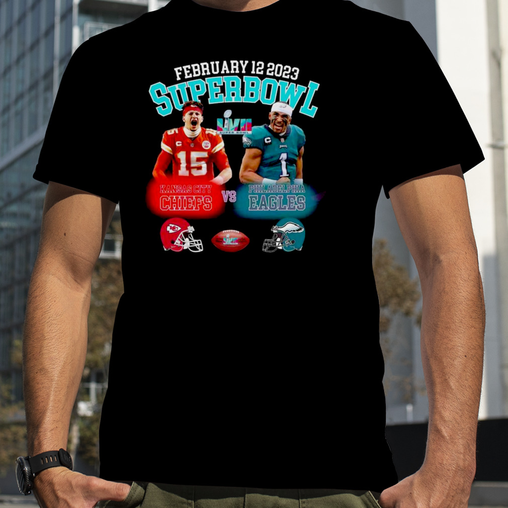 Patrick Mahomes Vs Jalen Hurts Super Bowl LVII Chiefs Vs Eagles 2023 Shirt