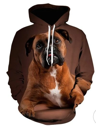 Brown Boxer Dog 3D All Over Print Hoodie tshirt