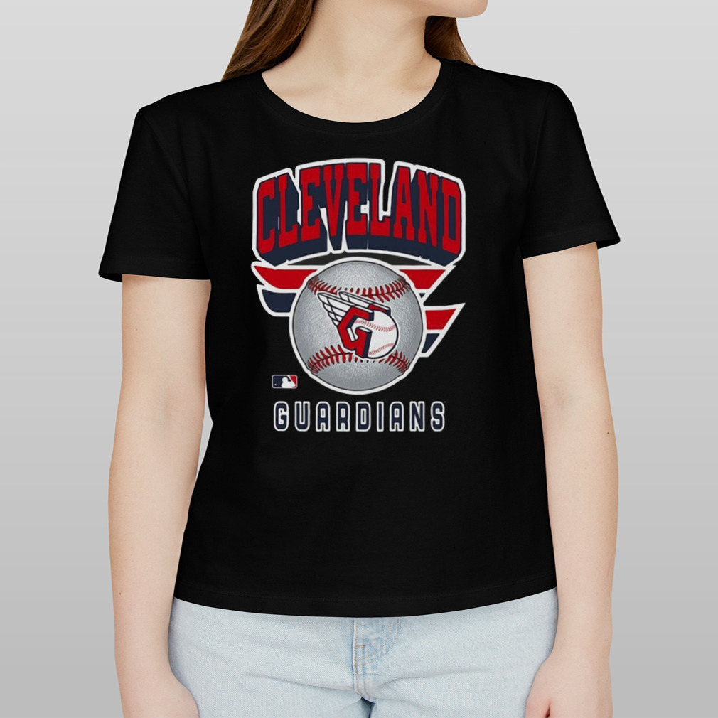 Women's Starter Navy/Red Cleveland Guardians Power Move T-Shirt