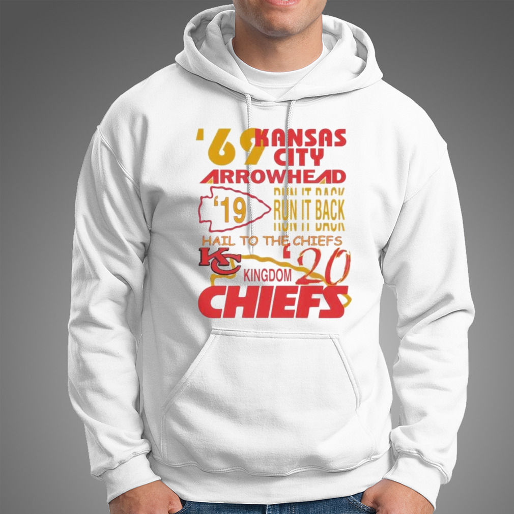 Original kansas City Chiefs '69 Arrowhead Run It Back Hail To The