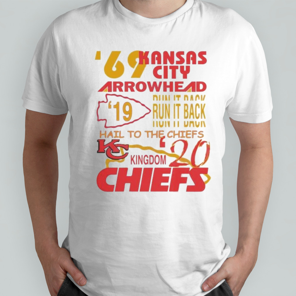 Original kansas City Chiefs '69 Arrowhead Run It Back Hail To The