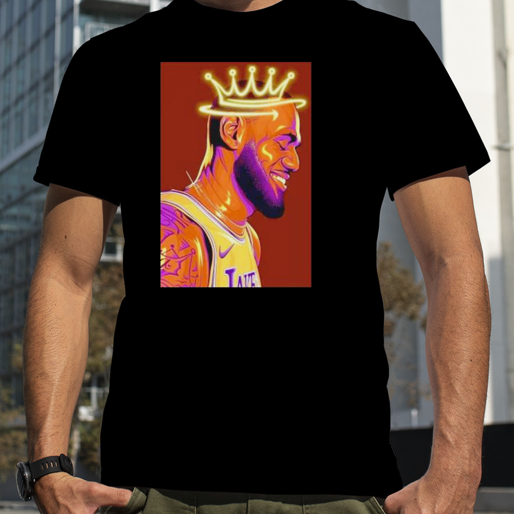 crowned King Lebron James Lakers smile shirt