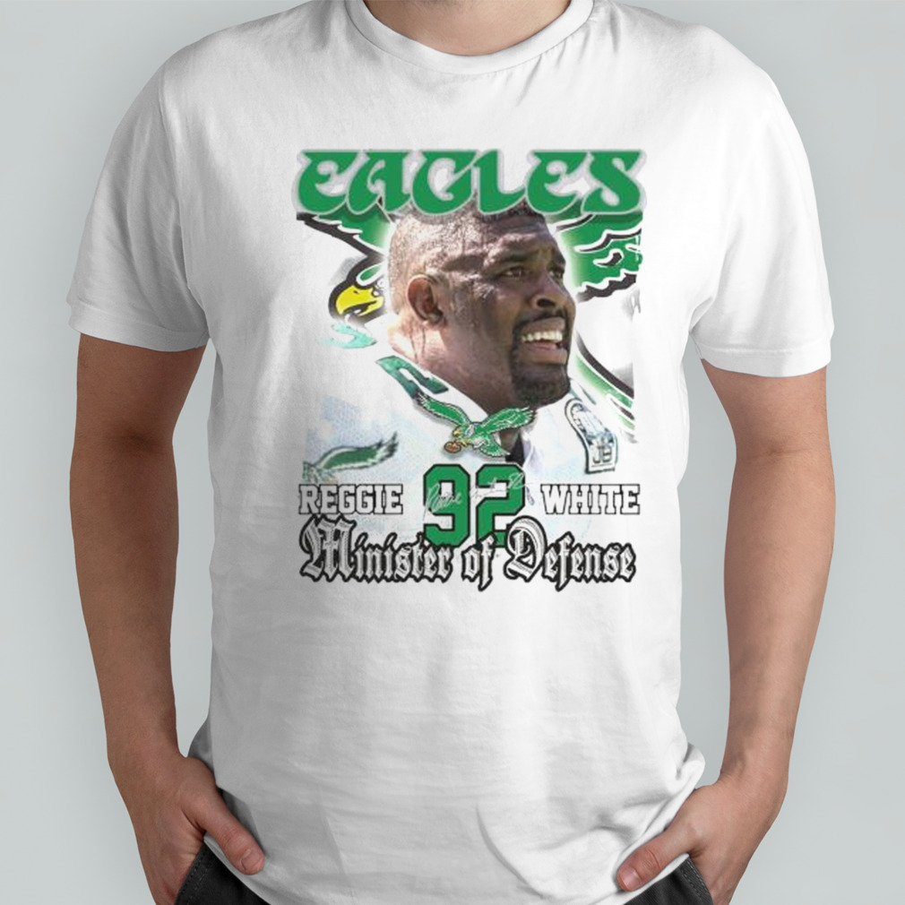 minister of Defense Philadelphia Eagles Reggie White shirt