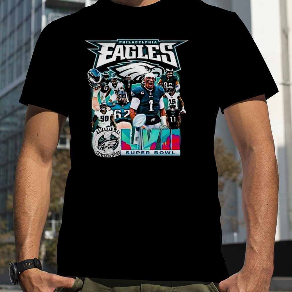 Philadelphia eagles super bowl lvii 2023 team champions shirt