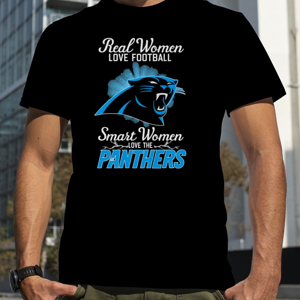 Real women love football smart women love the Carolina Panthers 2023 logo shirt
