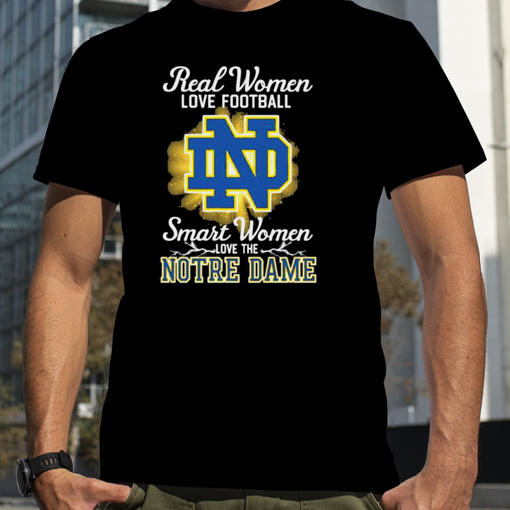 Real women love football smart women love the Notre Dame Fighting Irish 2023 logo shirt