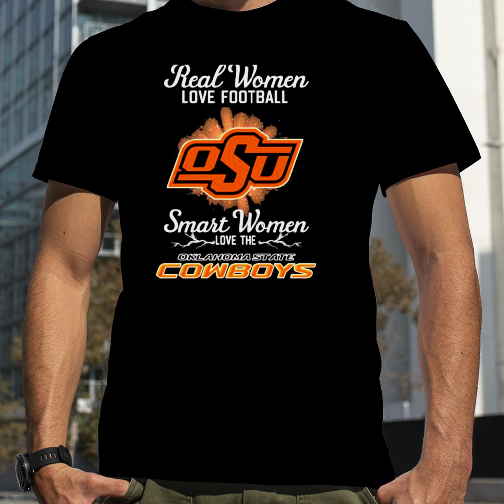 Real women love football smart women love the Oklahoma State Cowboys 2023 logo shirt