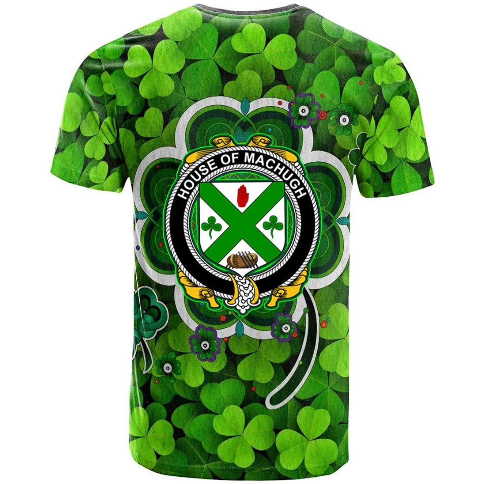 House of MACHUGH Shamrock Irish Crest Celtic Shamrock New 3D T-Shirt