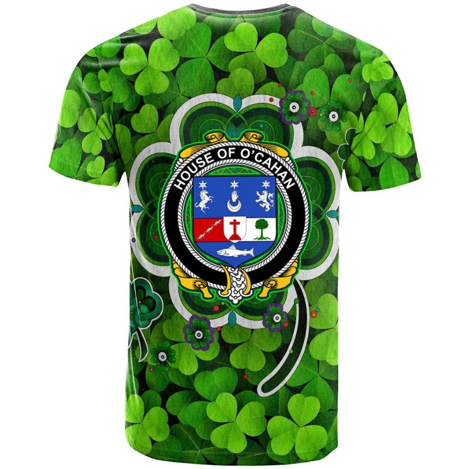 House of O CAHAN KEANE Irish New Shamrock Crest Celtic Aesthetic Shamrock New 3D T-Shirt