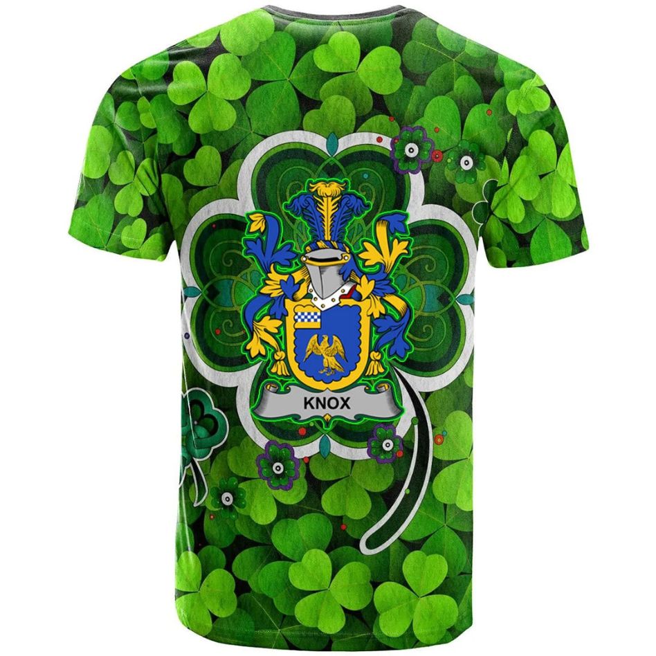 Knox Irish Crest Graphic Shamrock Celtic Aesthetic 3D Polo Design T-Shirt