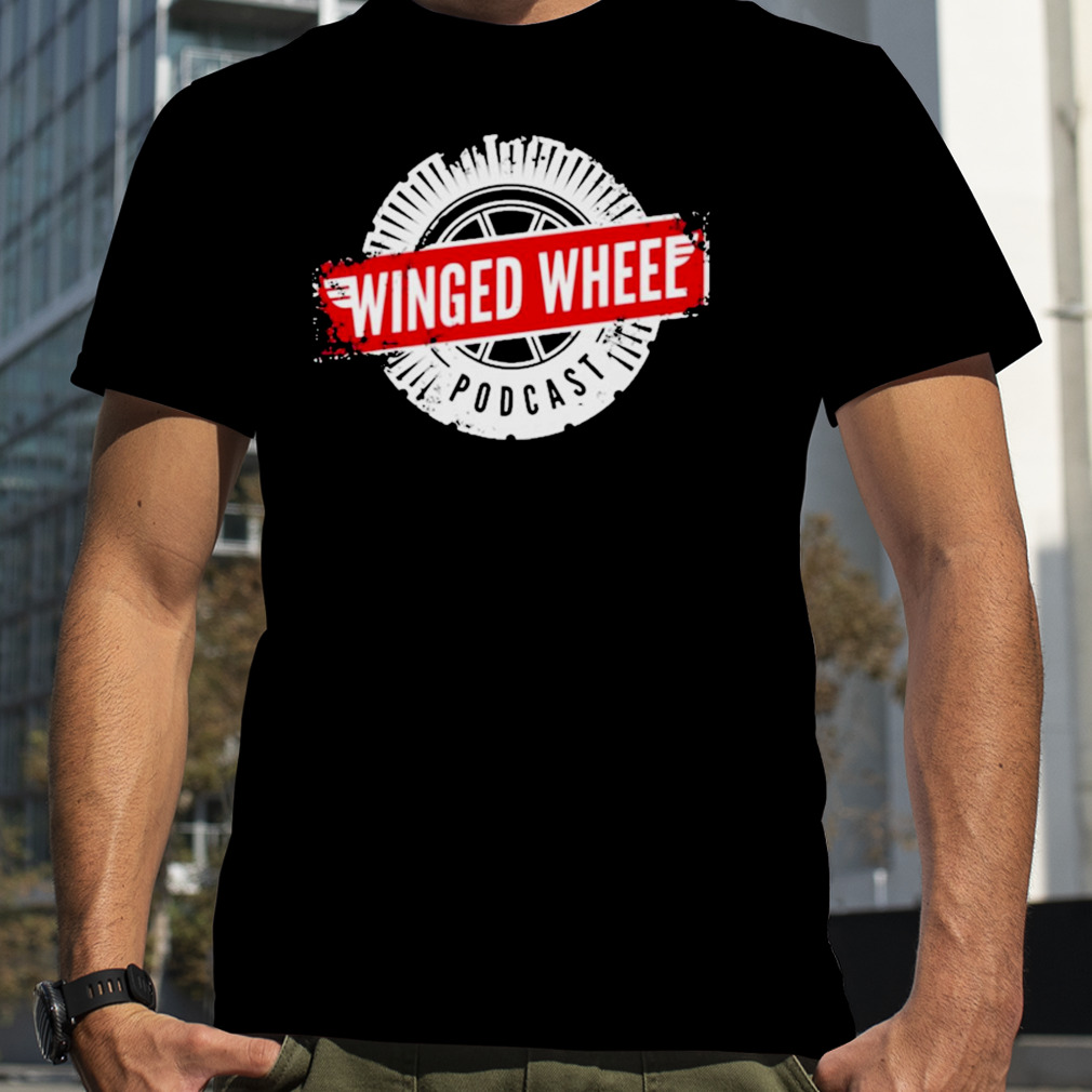Winged wheel podcast T-shirt