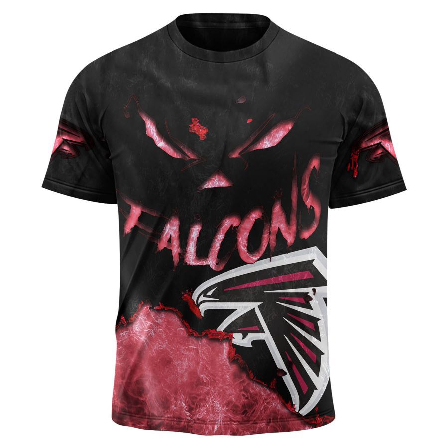 Atlanta Falcons T-shirt 3D devil eyes gift for fans