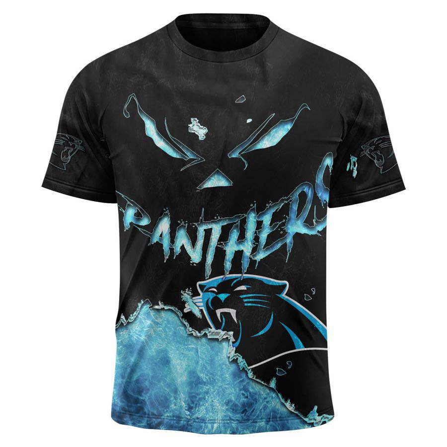 Carolina Panthers T-shirt 3D devil eyes gift for fans