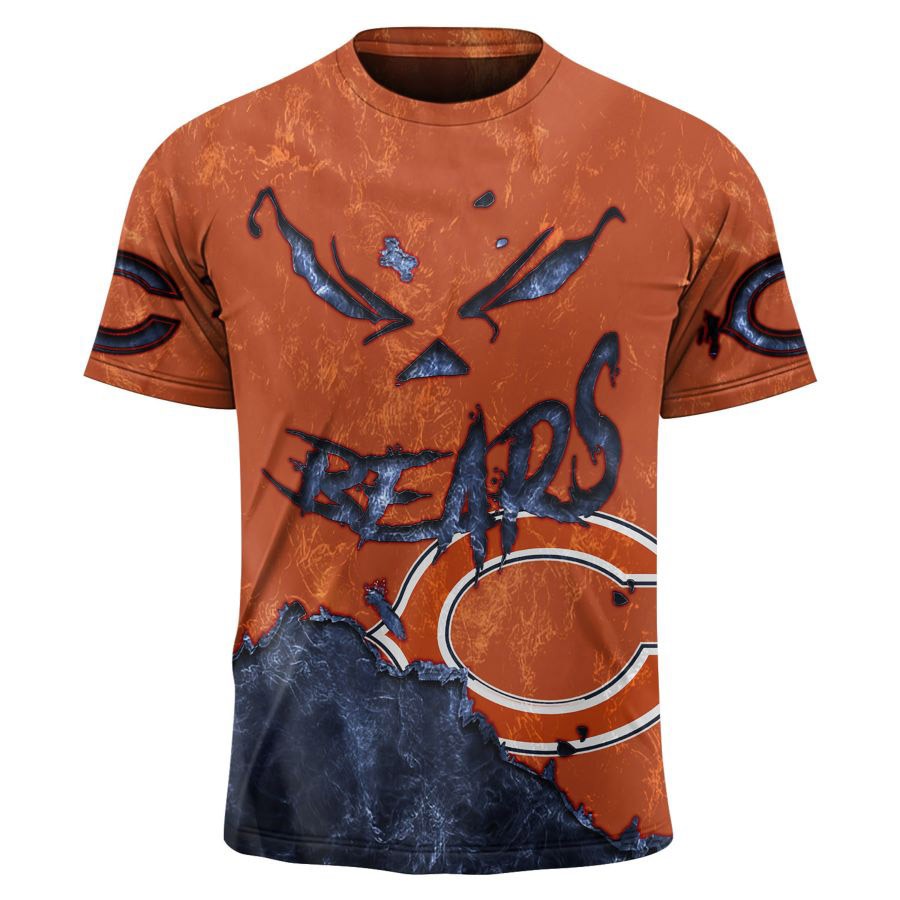 Chicago Bears T-shirt 3D devil eyes gift for fans