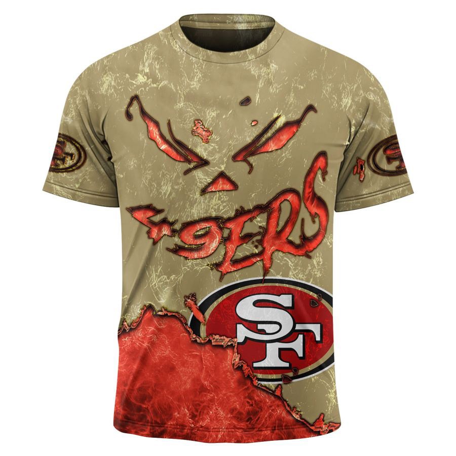 San Francisco 49ers T-shirt 3D devil eyes gift for fans