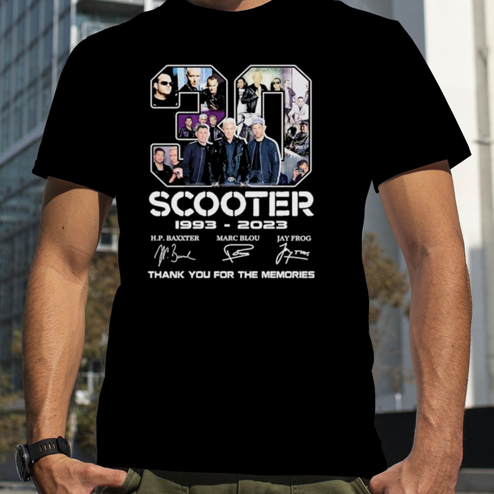 Scooter 30 years 1993-2023 thank you for the memories signatures shirt