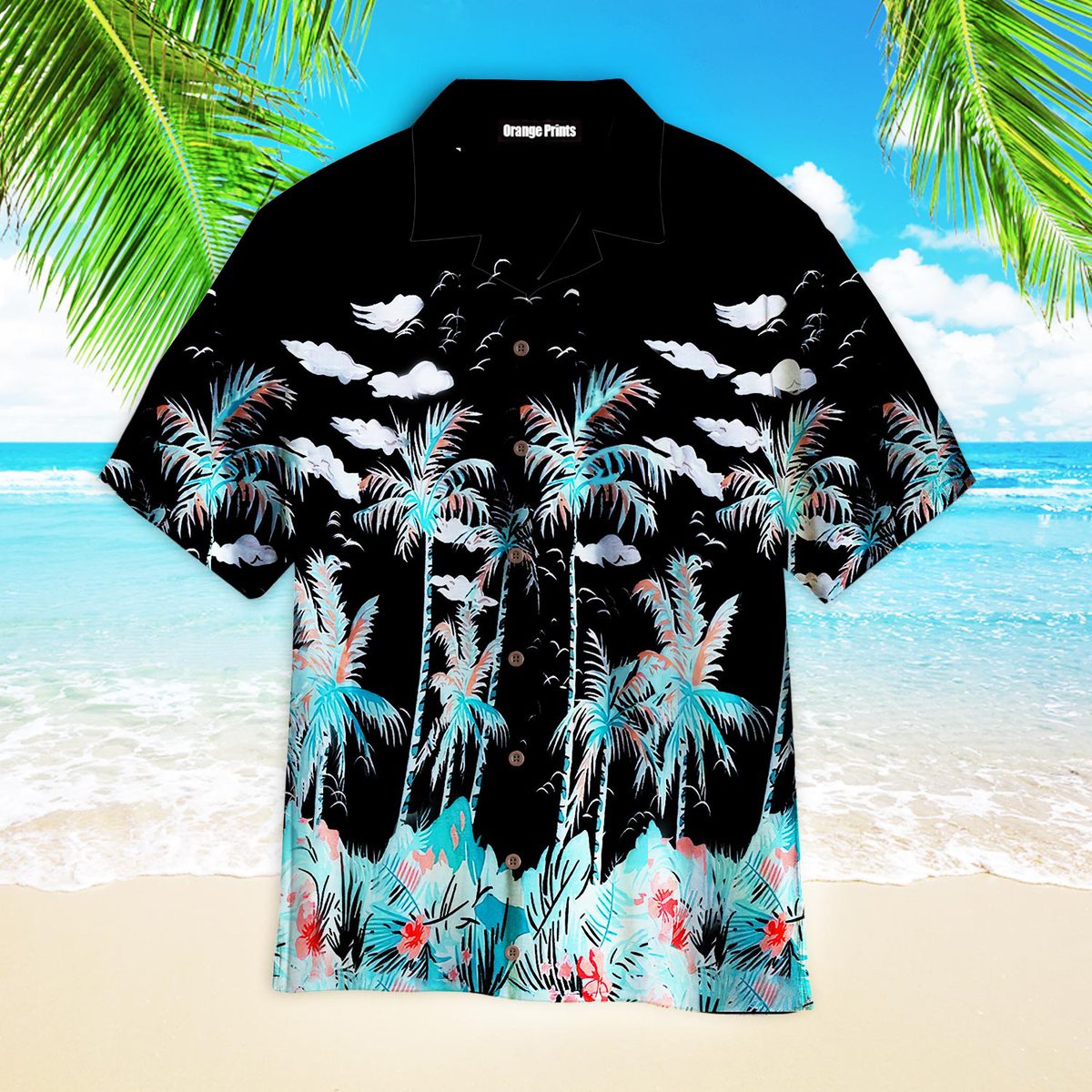 Palm Tree Summer Awesome Hawaiian Shirt  For Men & Women  HW1173