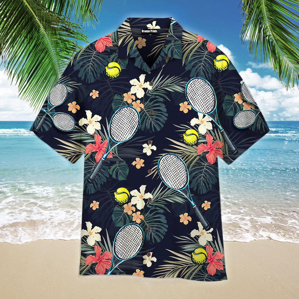 Tennis Hawaiian Shirt  For Men & Women  HW5464