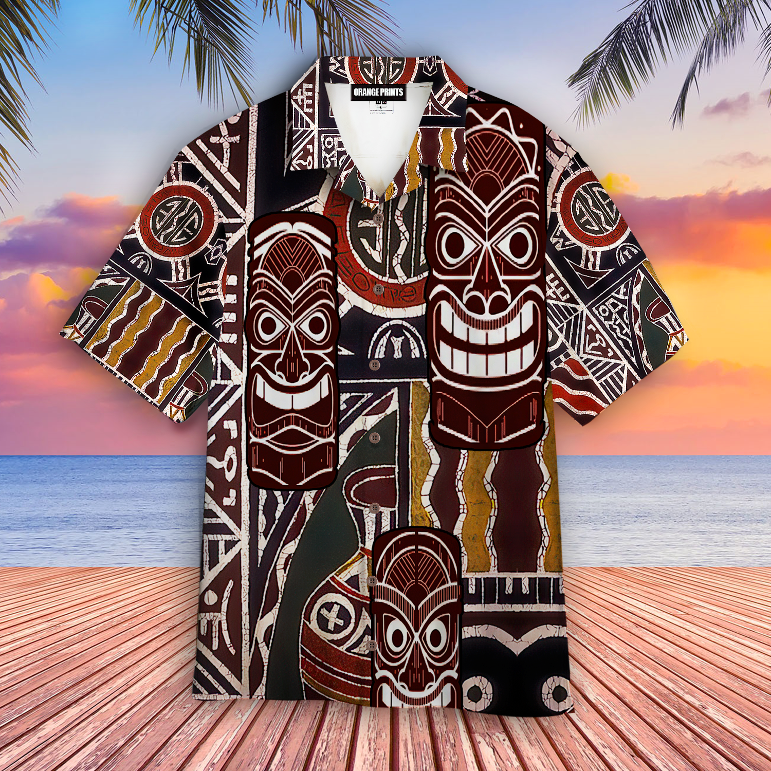 Tiki Hawaiian Shirt  For Men & Women  HW6598