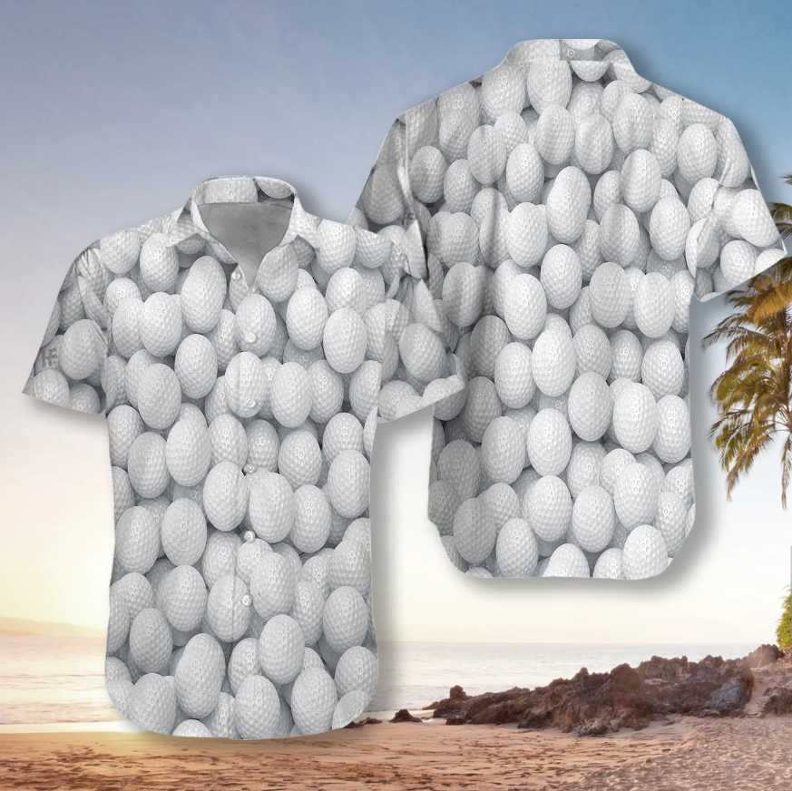 Render Golf Balls Hawaiian Shirt