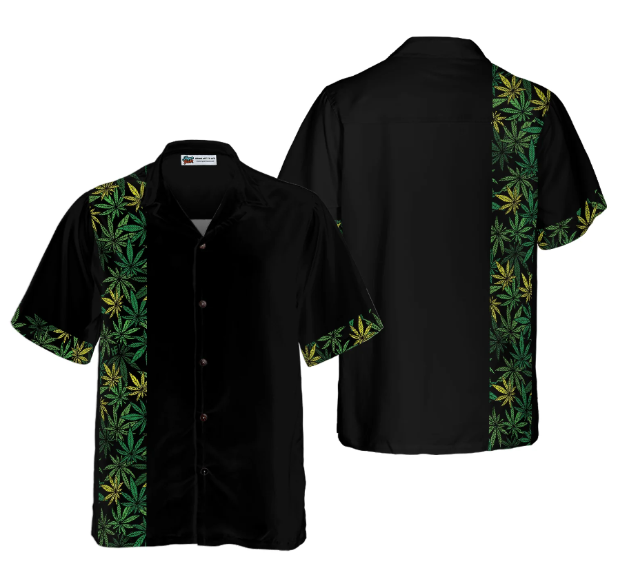 Retro Cannabis Marijuana Shirt For Men Hawaiian Shirt