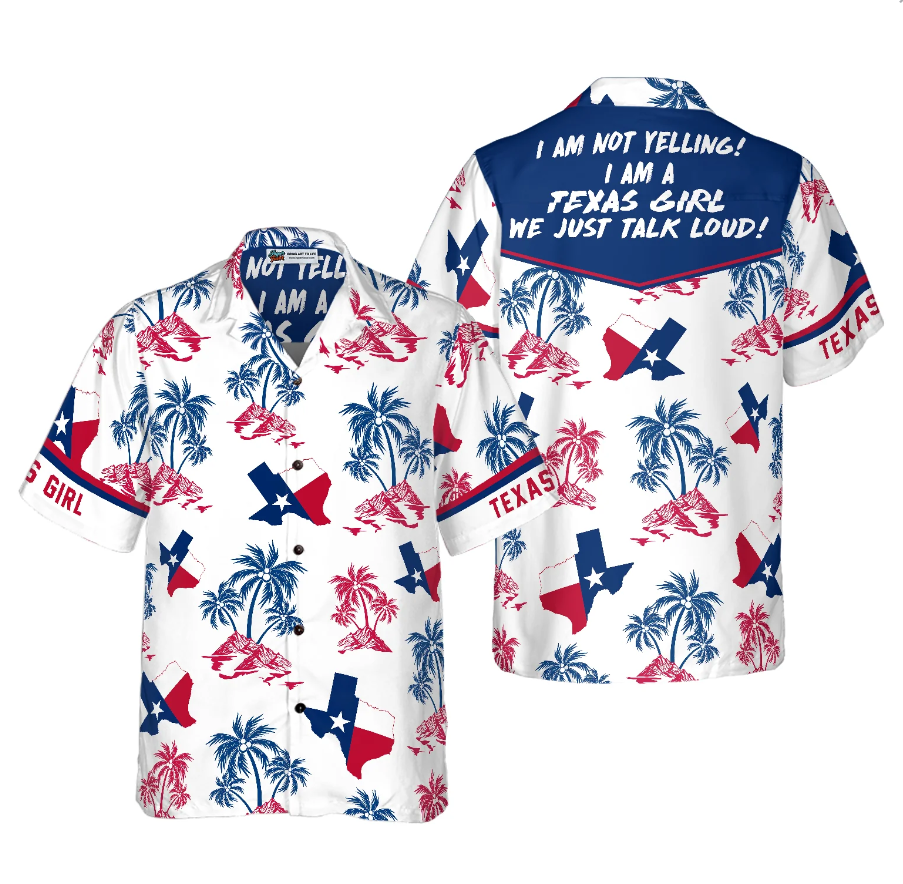 Texas Flag And Palm Tree Pattern Texas Girl Shirt