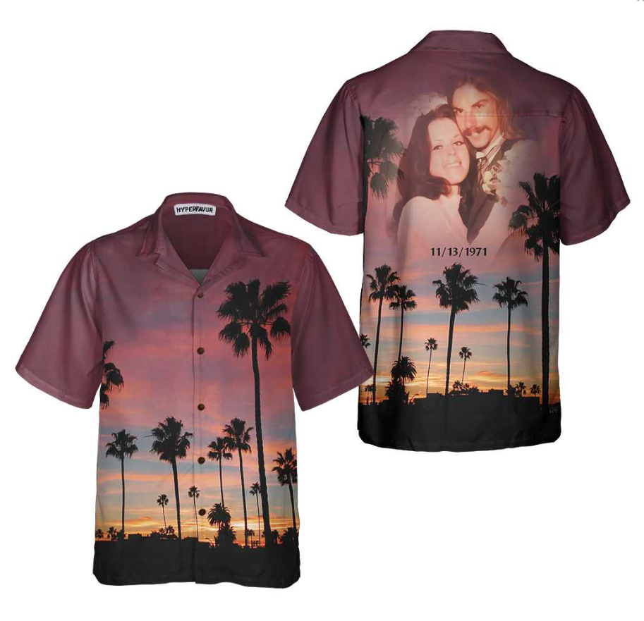 Wedding Anniversary Sunset Venice Beach Hawaiian Shirt