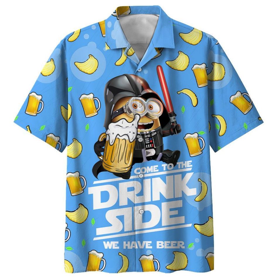 Despicable Me Minions Come To The Drink Side We Have Beer Hawaiian Shirt