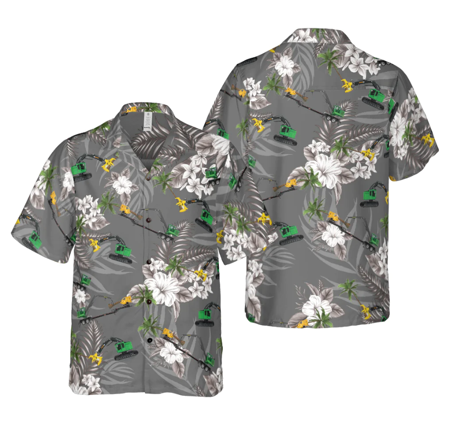Gus Runde Gray Hawaiian Shirt