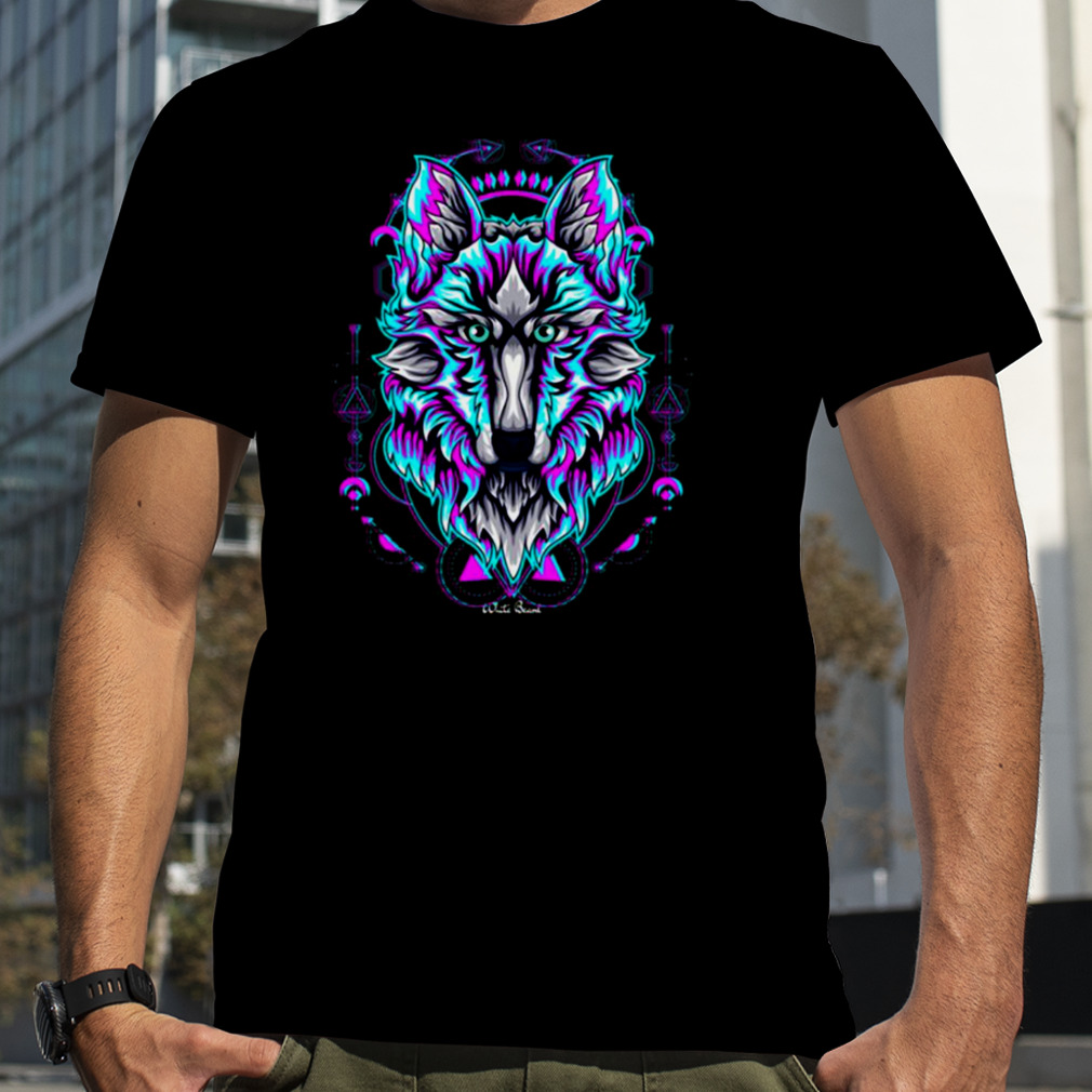 New Design Wolf Glitch Pop shirt
