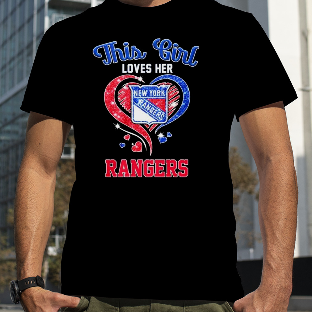 This Girl Loves Her NY Rangers Diamond Heart Shirt