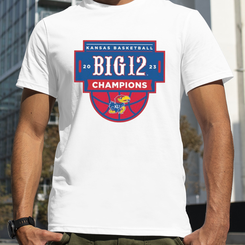 Kansas Jayhawks 2023 Big 12 Regular Season champions shield shirt