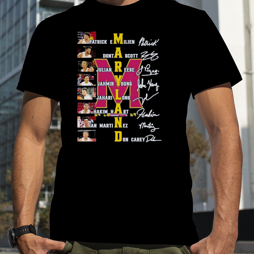 Maryland men’s basketball roster 2023 signatures shirt