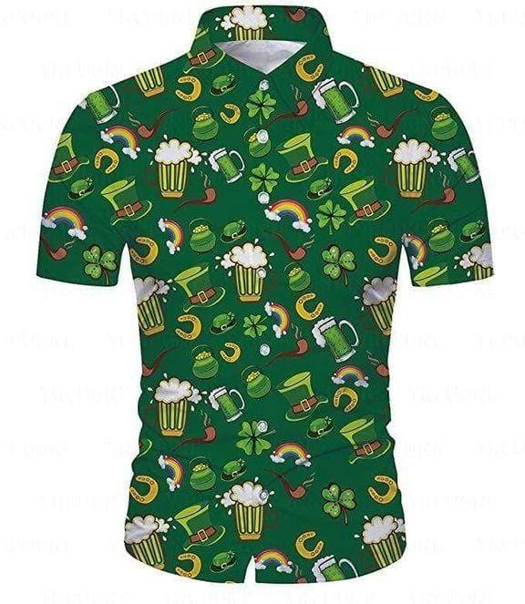 Felacia [Hawaii Shirt] Irish Pride Happy St. Patrick's Day Beer And Joys Hawaiian Aloha Shirts-ZX3257