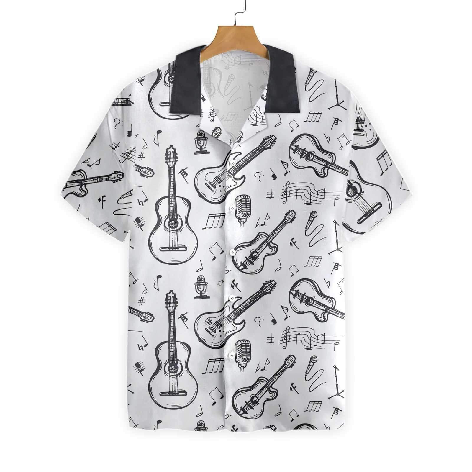 Felacia [Hawaii Shirt] Personalized My Favorite Guitarist Guitar Pattern Hawaiian Aloha Shirts-ZX2881